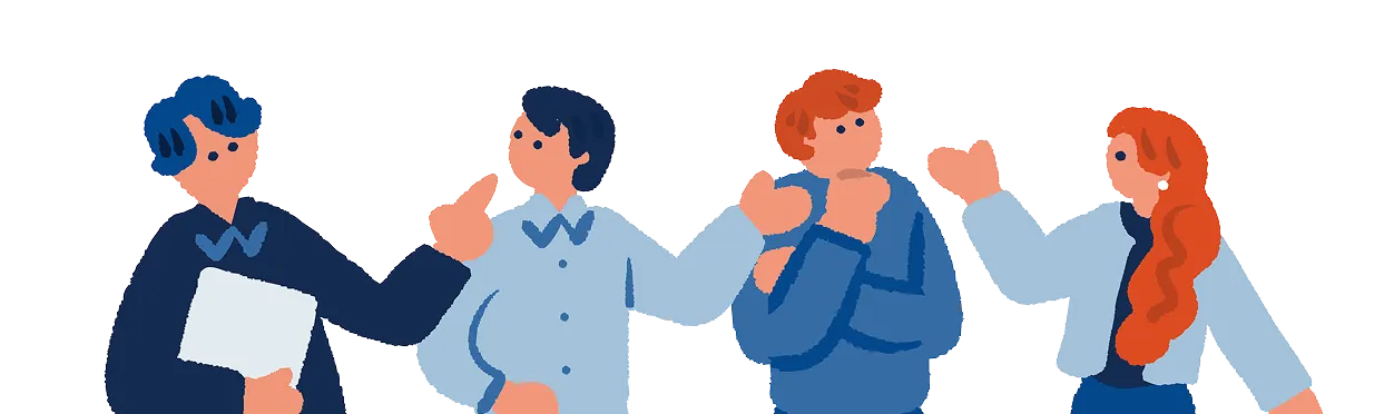話し合う人々のイラスト