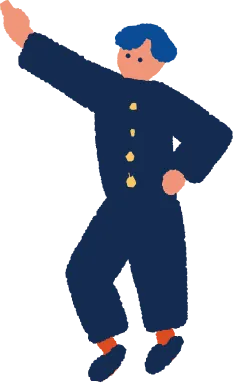 学ランの男子生徒のイラスト